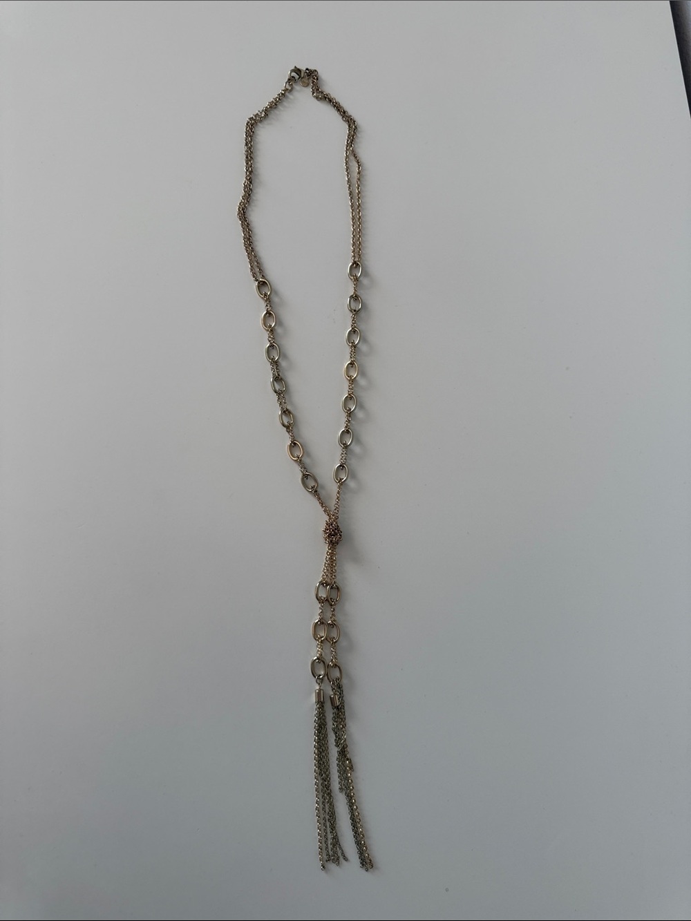 LOFT Gold Y-Tassel Chain Necklace
